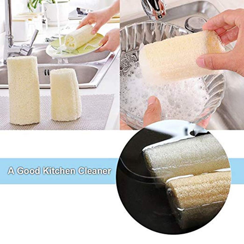 Serdokntbig Natural 6 Pack of 4 inch Loofah  Serdokntbig SPA Exfoliating Scrubber for Skin Care in Bath  Best Luffa Body Scrub Sponge  Remove Dead Skin - Image 5